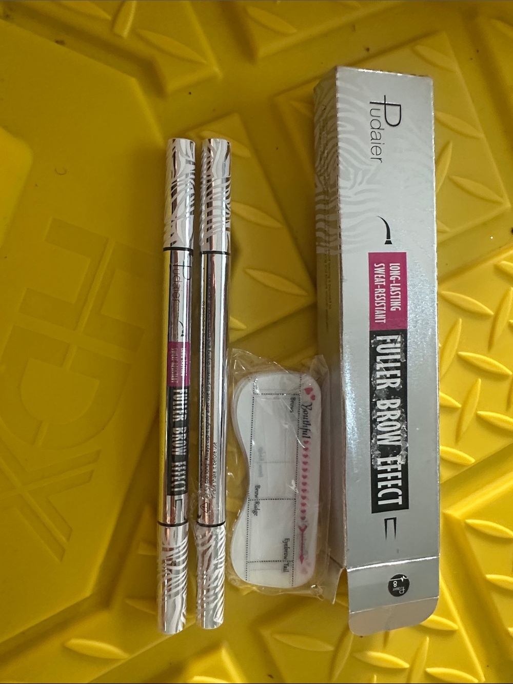 Pudaier 2 pk Fine Tip Eyebrow Pencil, Waterproof Filling Faux Brow , Black - Picture 2 of 4